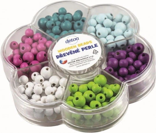 Detoa perles en bois en bouquet de fleurs pastel