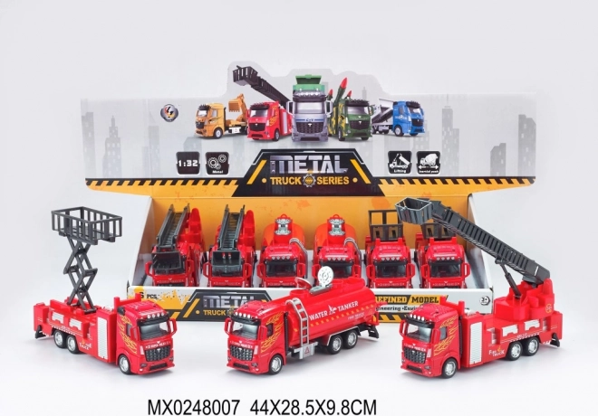 Metalmodel af brandbil 1:32