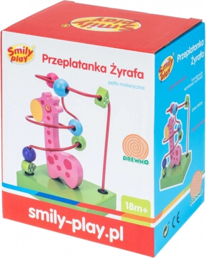 Giraffa intrecciabile in legno