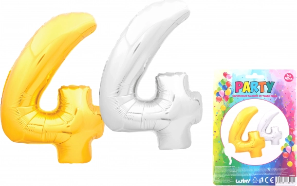 Ballon gonflable chiffre 4