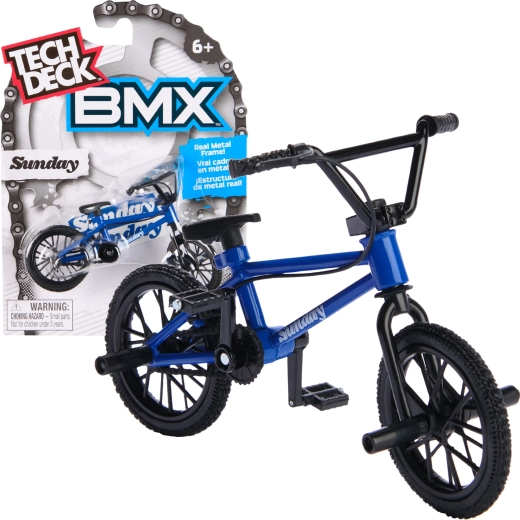 Tech Deck finger bike BMX Sunday blue with stickers