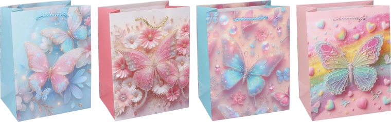 Gift Paper Bag M 26 × 32 × 10 cm – Butterfly, Kids