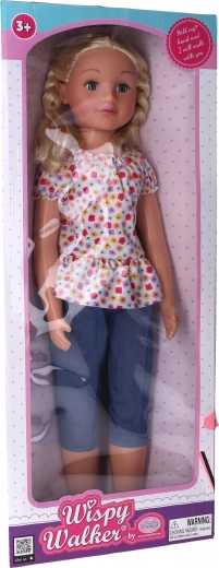 Chodząca lalka w kwiecistej sukience 70 cm