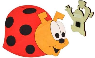 houten magneet lieveheersbeestje DoDo