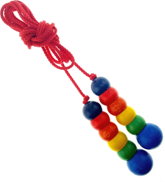 Színes HESS ugrókötél fa fogantyúkkal, 2,3 m