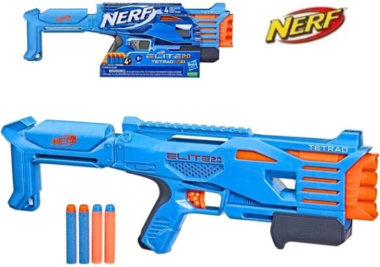 Nerf Elite 2.0 Tetrad QS-4 foam dart blaster