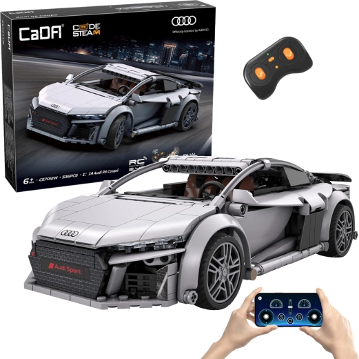 CaDA RC Building Set: AUDI R8 Coupé 1:14, 536 pieces