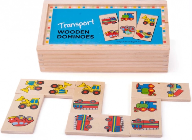 Bigjigs Toys wooden dominoes – vehicles