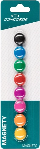 Aimants colorés CONCORDE 20 mm, 8 pcs