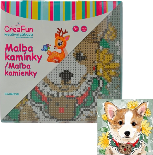 Diamond Painting – Cartoon Puppy 20 × 20 cm