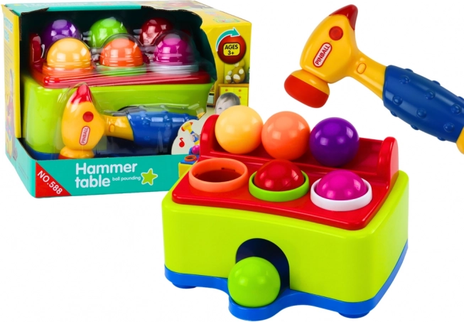 Interactive Kids’ Ball-Pounding Table with Hammer