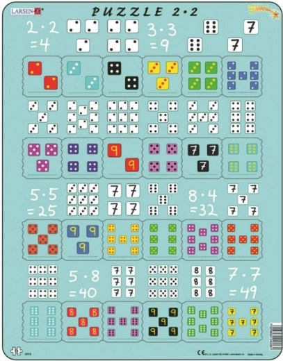 Larsen Učno puzzle Množenje s kockami