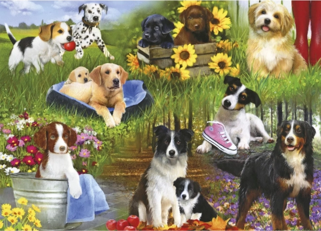 Puzzle We Build Together: Dogs, 24 Pieces