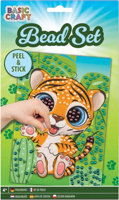 Grafix beaded picture tiger cub 21 × 14.5 cm