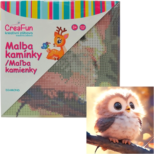 Diamond Painting – Little Owl 20 × 20 cm