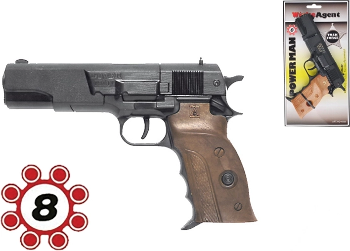 Kapselpistol Power Man 22 cm til 8-skuds kapsler