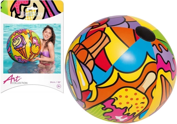 Inflatable beach ball multicolor 91 cm BESTWAY