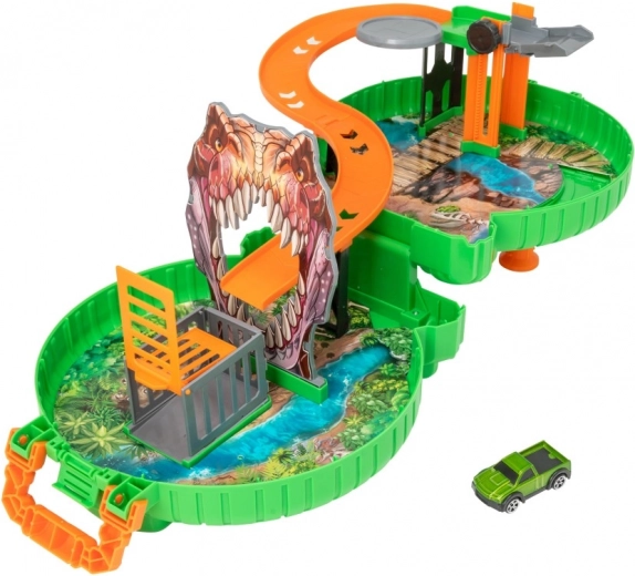 Teamsterz dino track in a carry case with car