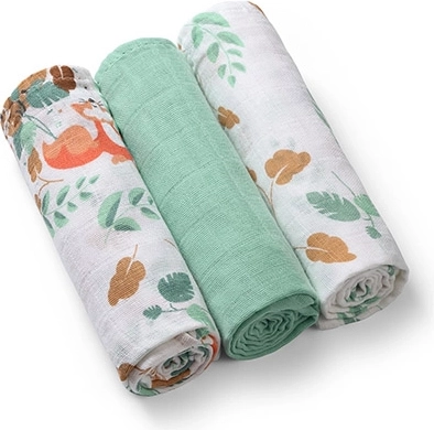 BabyOno Muslin Cloths Super Soft 3 pcs, mint, 70 × 70 cm