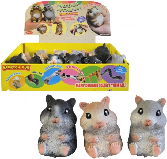 Hamster en caoutchouc 8 cm - jouet pour enfants