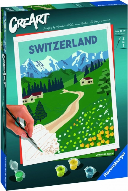 CreArt Jungfrau Region – maľovanie podľa čísel pre deti a tínedžerov