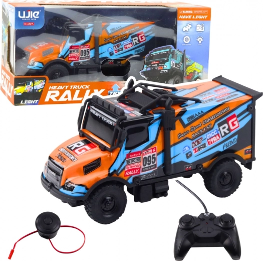 RC Truck – orange‑blue remote-controlled semi-truck