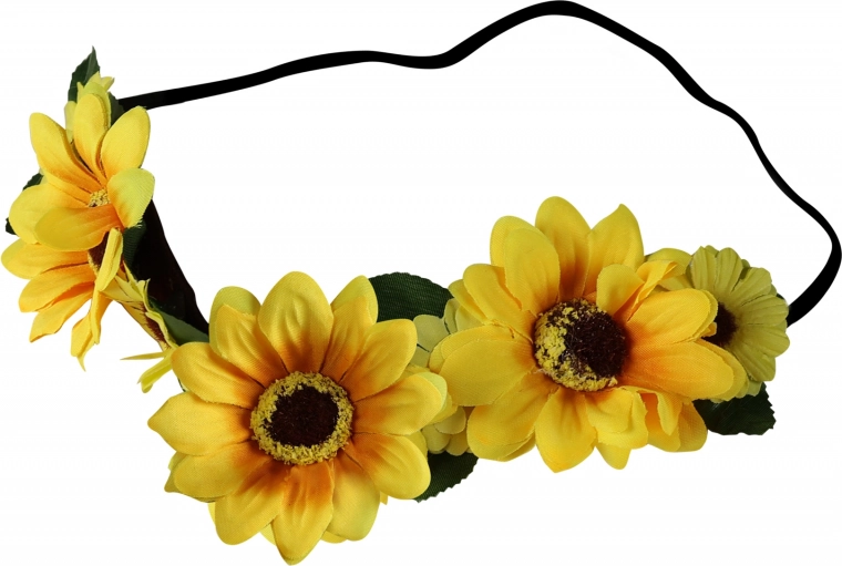 Headband with Yellow Flowers