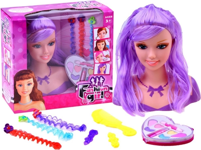 Głowa do stylizacji z akcesoriami