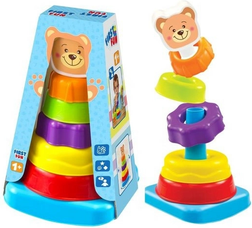 Stapelspeelgoed piramide Beertje voor de allerkleinsten