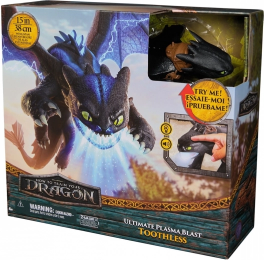 Toothless interactive figure with sounds and light-up mouth – How to Train Your Dragon