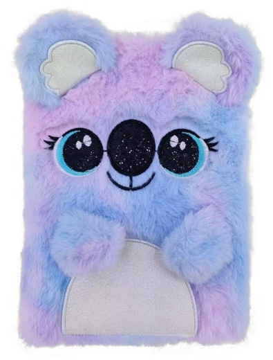 Plush diary with koala and lock