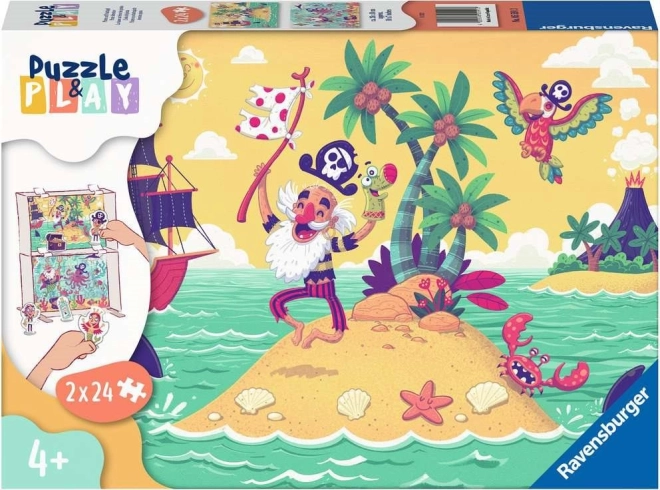 Ravensburger Puzzle & Play: Pirate Adventure 2×24 pieces