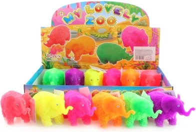 Elefante gommoso sbarazzino luminoso, ca. 12 cm