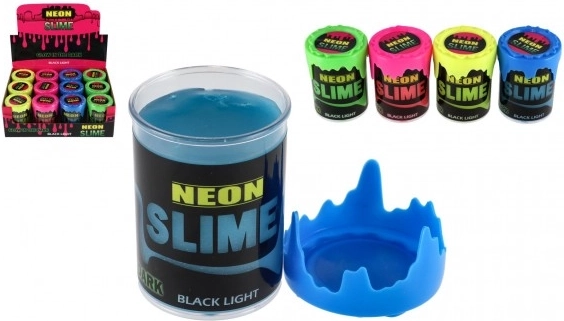 Neonski sluz 160 g, sveti pod UV/black light, 4 barve