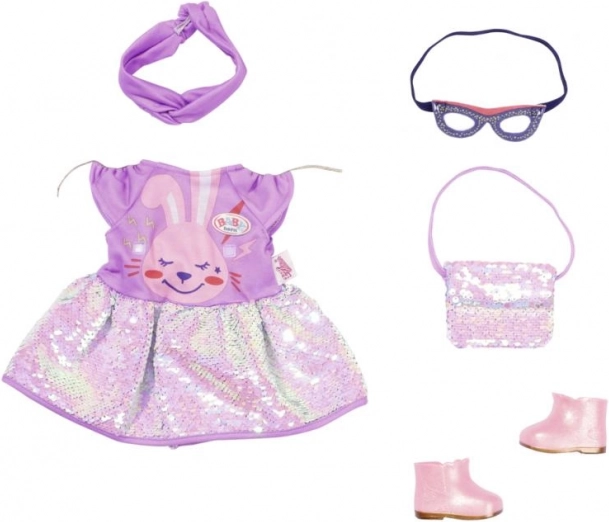 Baby Born Dress for 43cm Doll - Birthday Celebration Set