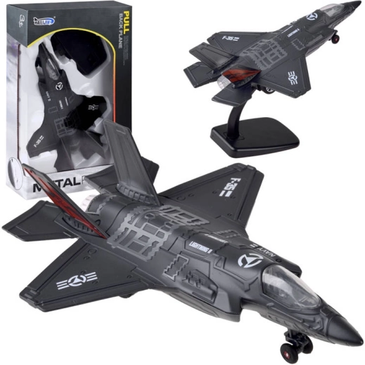 Metalowy wojskowy samolot F-25 ze światłami i dźwiękami – Cy