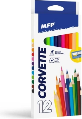 MFP Triangular Colored Pencils 12 pcs with Sharpener