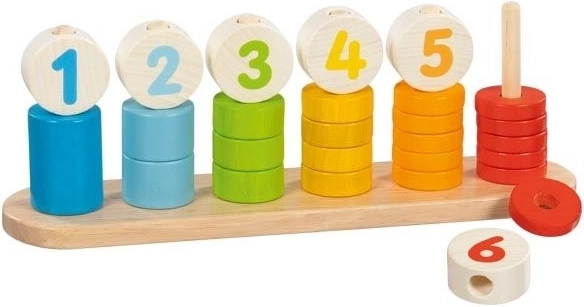 Puzzle in legno Goki Imparate a contare - Faccette