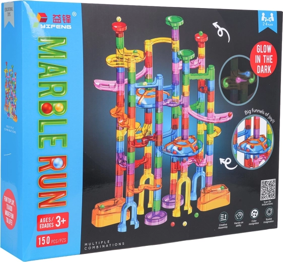 Glow-in-the-dark marble run 150 pieces