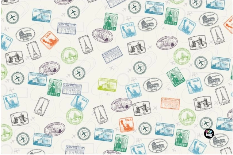 Sottomano da scrivania in polipropilene Stamps