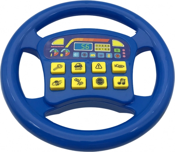 Interaktywna kierownica z realistycznymi dźwiękami kolor niebieski