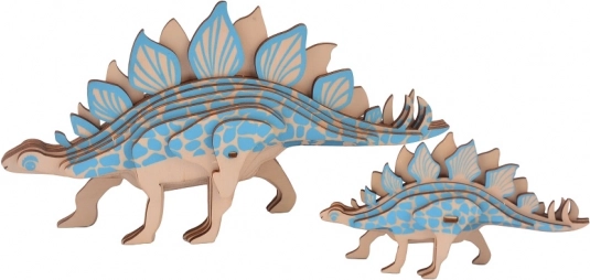 Woodcraft houten 3D-puzzel stegosaurus 2-in-1