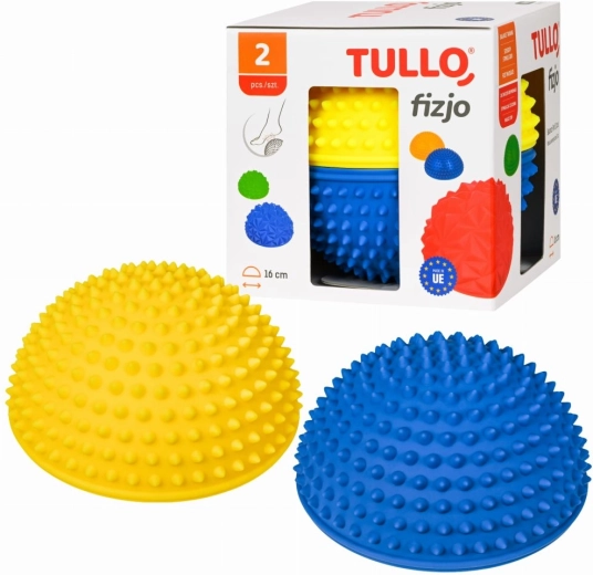 Set di mezze sfere sensoriali 2 pz giallo‑blu