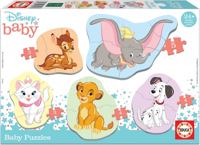 Educa baby puzzle Disney živali 5v1 (3–5 kosov)