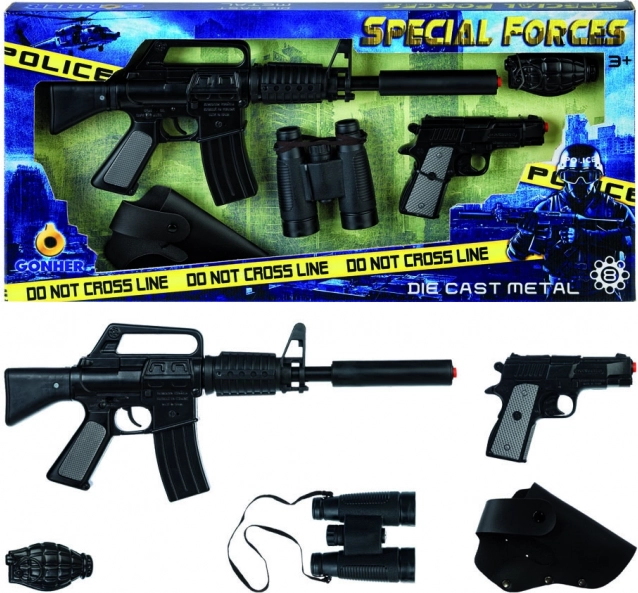 Metal Police Special Unit Cap Gun Set
