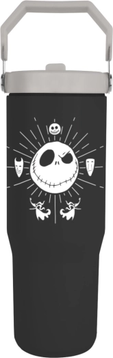 Tazza termica da viaggio con manico THE NIGHTMARE BEFORE CHRISTMAS, nera