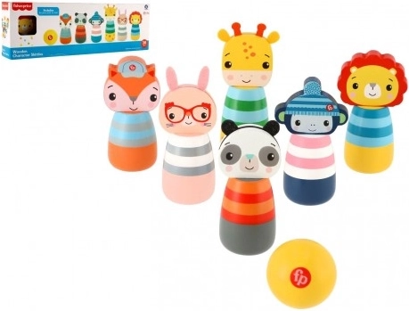 Wooden Animal Bowling Pins - 6 Pieces