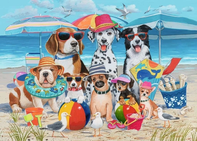 Puzzle Amis animaux à la plage 35 pièces
