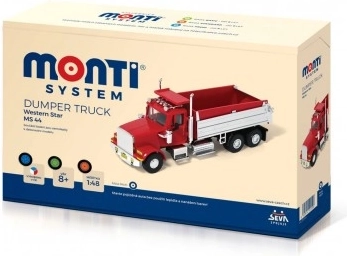 Byggesæt Monti System MS 44 Dumper Truck Western Star 1:48 i æske 22x15x6 cm