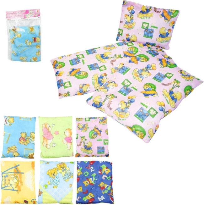 Set für Bettchen oder Wiege mit Bärenmotiv